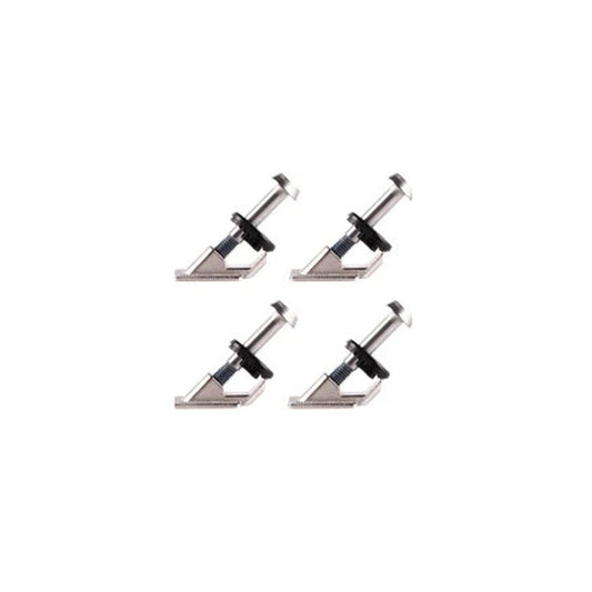 Four 4D FlexTrack Hardware Kits with adjustable screws on a white background.